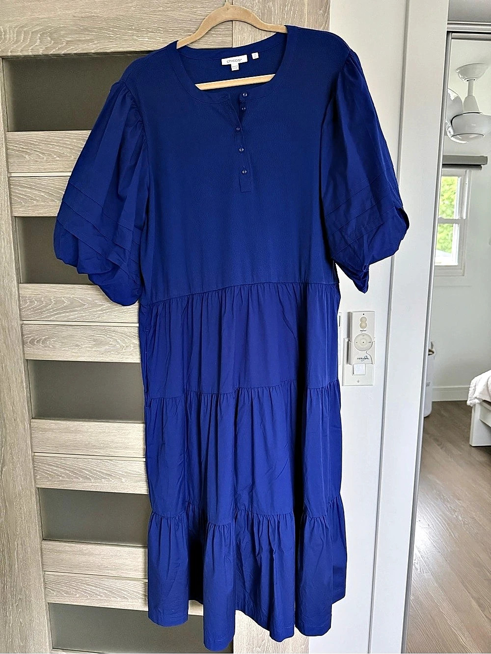 Chico'Small Women'Small Blue Tiered Dress Size Small